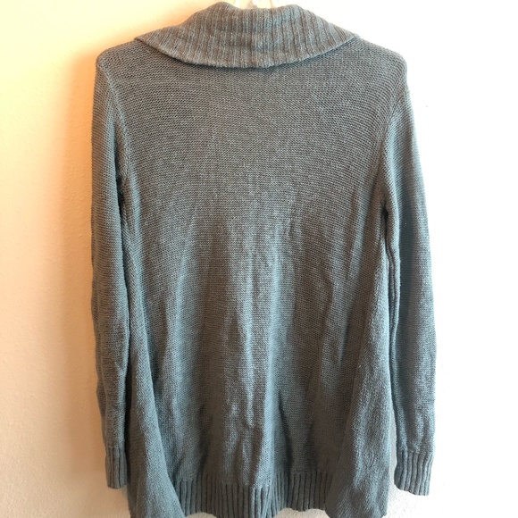 NWOT Gray-Green Open Front Knit Cardigan - Picture 2 of 4